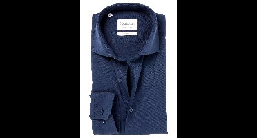 Michaelis slim fit overhemd - Oxford - navy blauw - Strijkvrij - Boordmaat: 39