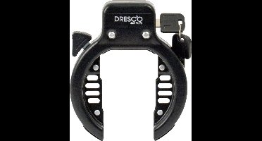 Dresco Ringslotslot voor fietsen met brede banden - gehard staal - Zwart