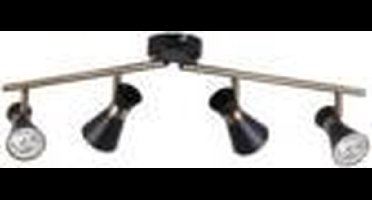 MILENO 4 - wandlamp - plafondlamp spot - incl LED - zwart - goud