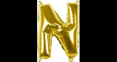 Boland - Folieballon letter N - Goud - Letterballon