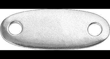 Creotime Stalen Label 3,3 X 1,2 Cm 15 Stuks Zilver