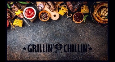 MD Entree - Barbecue Mat - Grillin Chillin - 67 x 120 cm