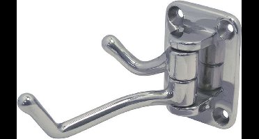 Kledinghaak met 2 draaibare haken RVS-304 (A2)