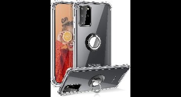 Hoesje Geschikt Voor Samsung Galaxy S20 Plus hoesje - Luxe TPU Backcover Clear - Hoesje Geschikt Voor Samsung Galaxy S20 Plus met Ring houder / Ring vinger houder / standaard