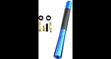 Korte antenne voor auto Blauw / Autoantenne / Met carbon motief / HaverCo