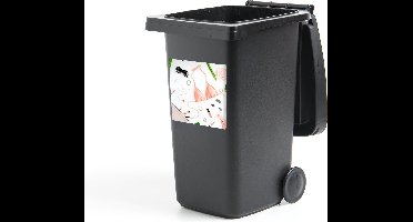 Container sticker Bikini - Roze - Zonnebril - 40x40 cm - Kliko sticker