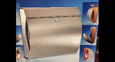 Burg Wächter brievenbus VERONA inox mat+hout