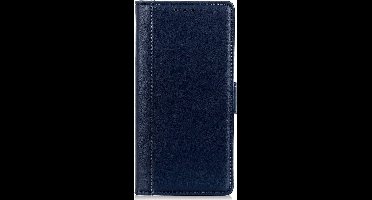 Shop4 - Oppo Find X5 Hoesje - Wallet Case met Pasjeshouder Grain Blauw