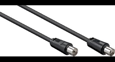 IEC (m) - IEC (v) coaxkabel / recht - zwart - 20 meter
