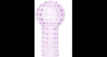 Siliconen vinger sleeve met bobbeltjes - paars