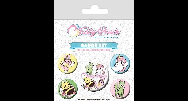 Tasty Peach - Badge Button Set - Kawaii