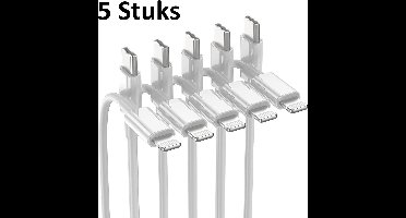 USB C Oplaadkabel -1m Geschikt voor iPhone 12/13/14 - 5 Pack