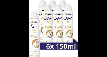 Dove Advanced Care Coconut & Jasmine Anti-Transpirant - Deodorant Spray - 6 x 150 ml - Voordeelverpakking