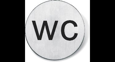 Almar Pictogram rond wc zelfklevend inox