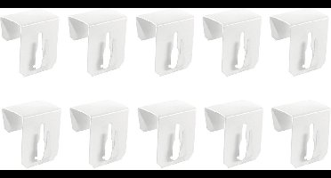 YOZHIQU Raamhaken - 10-pack - Decoratieve raamhaken - Raamclips - Geschikt voor raamdecoratie - Wit - 12-20mm - Universeel