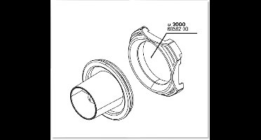 JBL ProFlow Afdekking + Slangkoppeling U2000