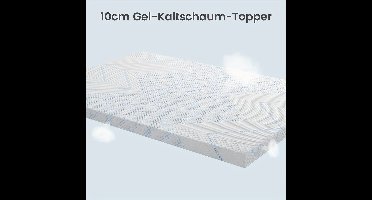 Matras Topper – Matrasverhoger – Slaaptopper – Schuimtopper – Gelmatras Topper – 180x200x10 cm – Wasbare Hoes – Ademend Gel Schuim
