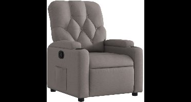 vidaXL - Fauteuil - verstelbaar - stof - taupe
