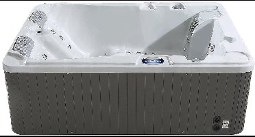 Vente-unique Spa 3 personen FIDJI V - 65 Jets - Parelwit - L200 x D160 x H80 cm - Balboa-systeem L 210 cm x H 73 cm x D 158 cm