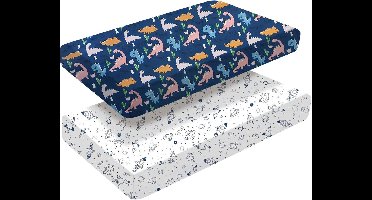 Stunq® Ademende Baby Beddengoed Set - 70x140cm - Voor Wieg en Babybedje - 2-Pack