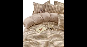 3-Delige Minimalist Plaid Dekbedovertrekset — Nordic Style - 220x240cm