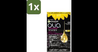 Garnier - Olia 2 - Haarkleuring - Diamant Zwart - Zonder Ammoniak - 60% Olie - Permanente Kleur - 1 stuk