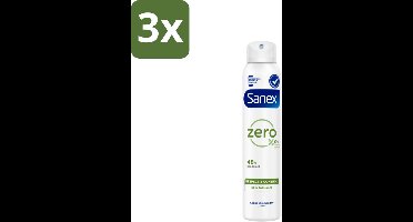 Sanex - Deodorant Spray - Zero% Normal Skin - Zonder Toevoegingen - 200 ml - Bulkverpakking - 3 stuks