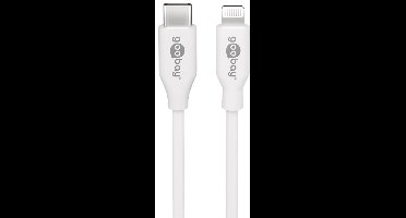 Goobay Lightning - USB-C kabel | USB2.0 | PD 18W | wit | 1 meter