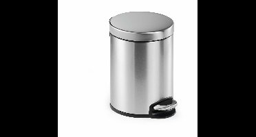 Durable 340023 340023 Prullenbak 5 l (Ø x h) 205 mm x 290 mm RVS Zilver 1 stuk(s)