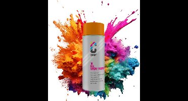 CROP Spuitbus RAL 2000 Geeloranje - Hoogglans - 400ml - Spuitbus verf Oranje - 100% kleurecht - Sneldrogend - Binnen & Buiten - RAL2000