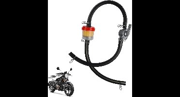 6 mm Benzineslangenset met Vacuümslang voor Voertuigen - Brandstofslangklem en Brandstofschakelaar - Inclusief Benzinefilter - Geschikt voor Motorfietsen en Auto's