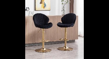 Bar Krukken - Set van 2 Krukken -Zwart en goud