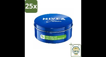 25 x NIVEA - Bodycrème - Klassieke Crème - Natuurlijke oliën - 250 ml - Grootverpakking - NIVEA Crème - Huidverzorging - Bodycrème - Hydraterende Crème - Eucerit