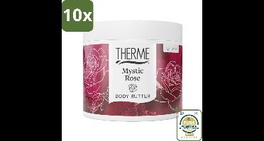 10 x Therme - Mystic Rose - Bodybutter - Hydraterend - Verzorgend - 225gr - Grootverpakking - Bodybutter - Hydratatie - Zijdezachte Huid - Geur - Vegan