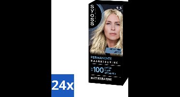 24 x SYOSS - Coloration 9-5 Frozen Pearl Blonde - Haarverf - Grijsdekking - Vermindert Haarbreuk - Permanente Haarkleuring - Haarkleur - Grijsdekking - Keratine - Blond