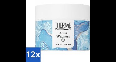 12 x Therme - Aqua Wellness - Bodycrème - Hydraterend - Verzorgend - 225gr - Bodycrème - Hydraterende Crème - Verzorging - Huidverzorging - Vegan Bodycrème