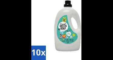 Marcel's Green Soap - Vloeibaar Wasmiddel - Kleurwas - Perzik & Jasmijn - Natuurlijk & effectief - 69 wasbeurten - 3 liter - Bulkverpakking - 10 stuks