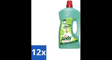 12 x Andy - Vertrouwd - Allesreiniger - Fris & Vertrouwd - 1L - Allesreiniger - Schoonmaak - Vloerenreiniger - Natuurlijke Reiniging - Milieuvriendelijk