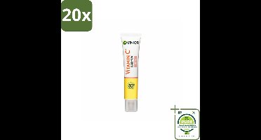 20 x Garnier - SkinActive - UV Fluid - Vitamine C - Anti-Pigmentvlekken - SPF 50+ - 40 ml - Grootverpakking - Zonbescherming - Vitamine C Serum - Anti Pigmentvlekken - Dagcrème - Spf50