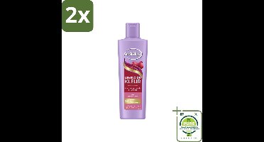 Andrélon – Shampoo – Levendige Kleur – 250 ml - Voordeelverpakking - 2 stuks - Kleurbehoud haar - Hibiscus shampoo