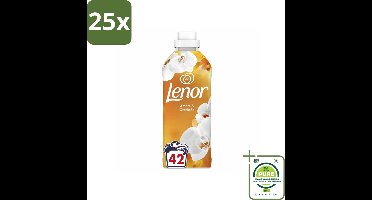 25 x Lenor - Wasverzachter - Amber & Orchidee - Fris & Zacht - 42 Wasbeurten - Grootverpakking - Wasverzachter - Lenor - Amber & Orchidee - Geur - Frisheid