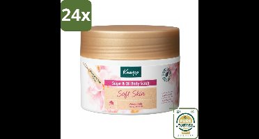 Kneipp - Body scrub - Sugar & Oil - Soft Skin - Voor droge en gevoelige huid - 220 g - Voordeelverpakking - 24 stuks - Droge huid - Gevoelige huid