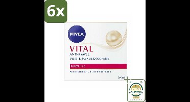NIVEA - VITAL Dagcrème - Anti-Rimpel Gezichtscrème - Versterkend - 50 ml - Voordeelverpakking - 6 stuks - NIVEA VITAL - Hydraterende dagcrème