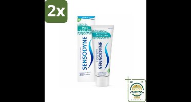 Sensodyne - Tandpasta - Deep Clean Gel - Grondige Reiniging - 75 ml - Voordeelverpakking - 2 stuks - Diepe reiniging - Fluoride tandpasta