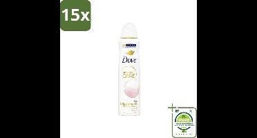 15 x Dove Deodorant Spray - Advanced Care - For Smooth Skin - 150 ml - Grootverpakking - Dove Deodorant - Anti-transpirant - Deodorant Spray - Calming Blossom - Bloemachtige Geur