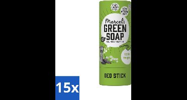 Marcel's Green Soap - Deodorant Stick - Tonka & Muguet - Langdurige frisheid - 40 gr - Bulkverpakking - 15 stuks