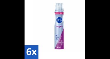 NIVEA - Stylingspray - Diamantglans Verzorging - Sterkte 4 - 250 ml - Voordeelverpakking - 6 stuks