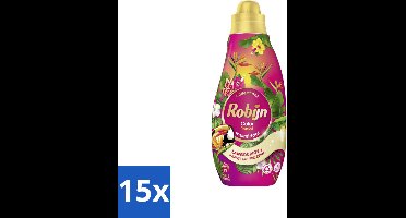Robijn - Klein & Krachtig Color Tropical - Wasmiddel - 19 Wasbeurten - 665 ml - Bulkverpakking - 15 stuks
