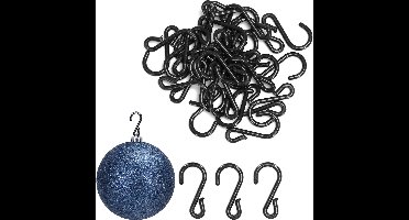 Springos Kerstbalhaakjes | Haakjes Voor Kerstverlichting | 60 stuks | Zwart