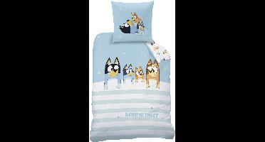 Bluey Dekbedovertrek, Together - Eenpersoons - 140 x 200 + 63 x 63 cm - Katoen